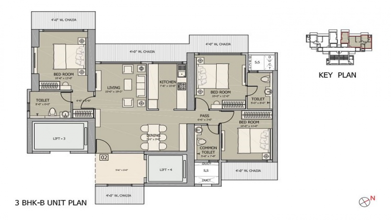 Ruparel Palacio Kandivali West 3 BHK at 2.31 Cr